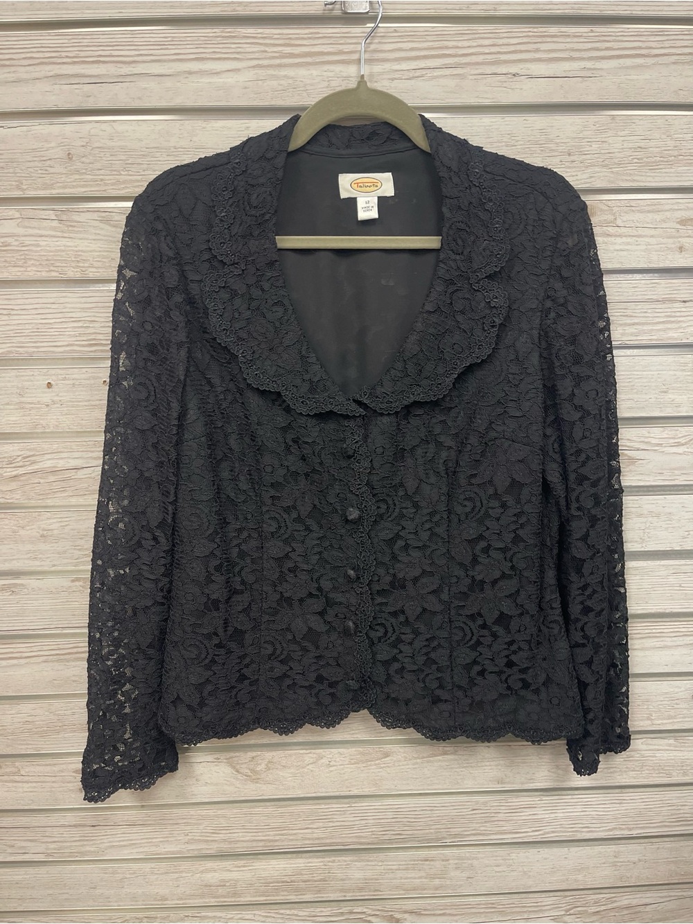 Talbots Vintage Black Lace Jacket